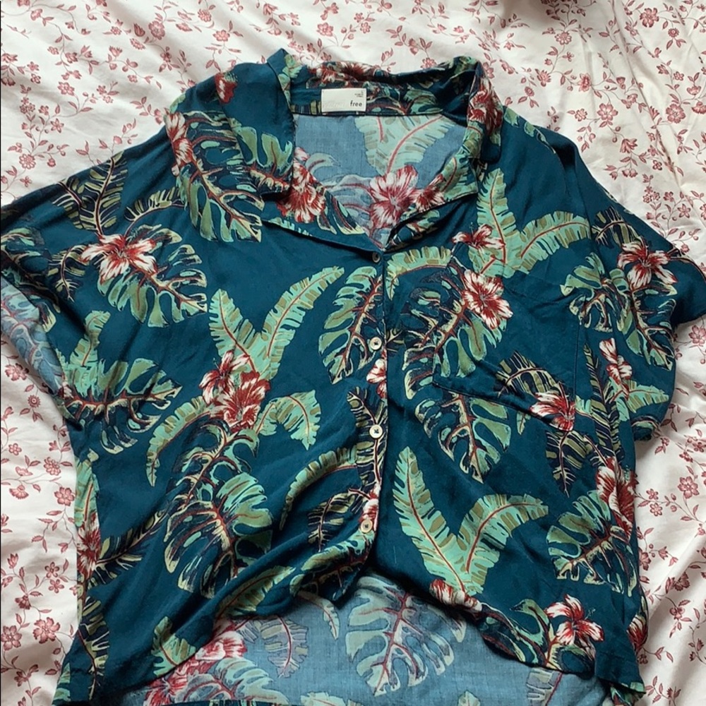 aritzia free wilfred top floral tropical large